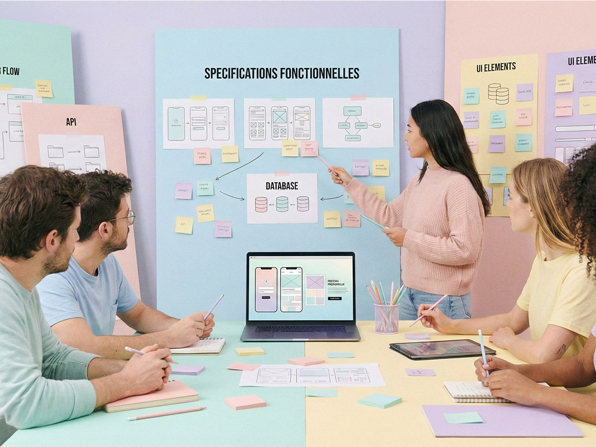 Salle de réunion minimaliste et collaboration d'équipe