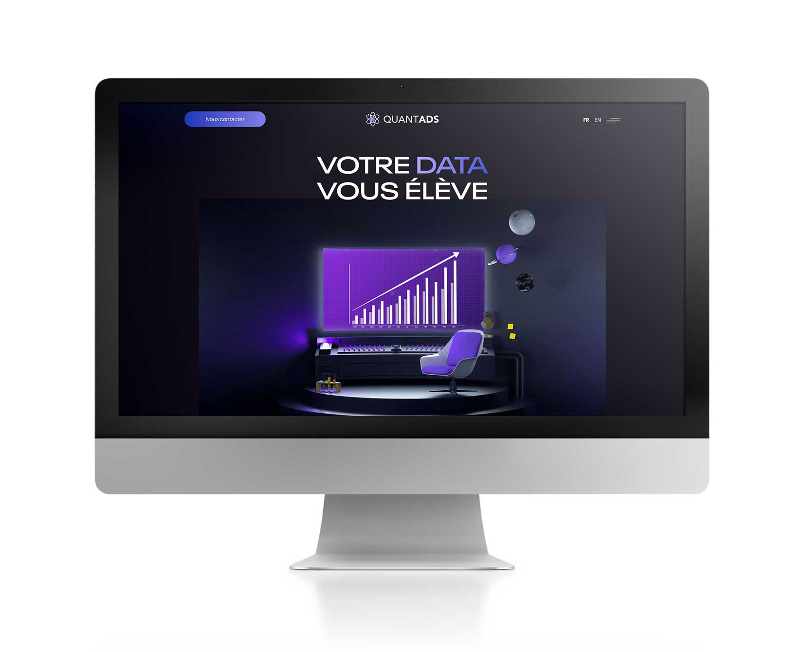 Interface du site Quantads